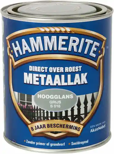 Hammerite Metaallak Hoogglans Grijs S018 750ml - 5093952 - Aanbieding