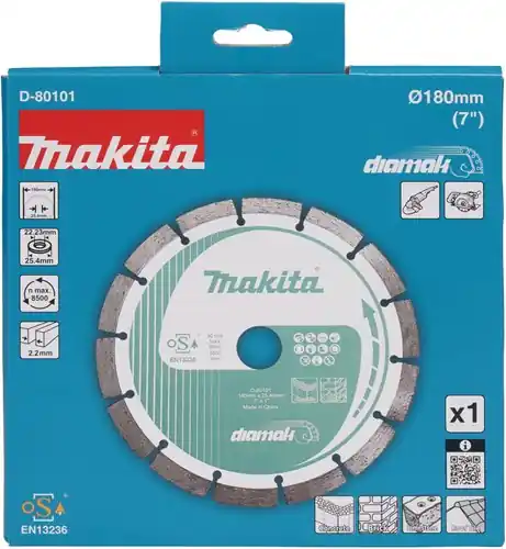 Makita Accessoires Diamantschijf 180x25,4x2,2mm Segment - D-80101 - Bespaar meer