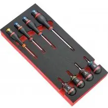 Favoriet van klanten - Facom Module Foam 9 Schroevendraaiers Protwist - MODM.AT3 - MODM.AT3