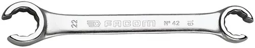 Facom open ringsleutel, 15° gebogen 19x22 mm l220mm - 42.19X22 - Populair
