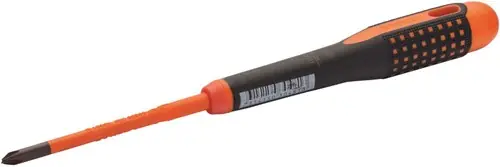 Gratis retourneren - Bahco Schroevendraaier ERGO™ geïsoleerd VDE driecomponentengreep smal blad combitip 6 mm/PH2 - BE-8520SL