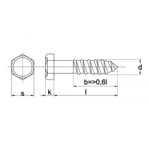 Kobout 1571EV10260 houtdraadbout DIN 571 4.8 galvanisch verzinkt 10x260 mm - Superprijs