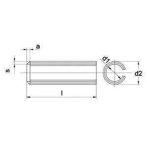 Kobout 71481ZW25016 spanbus ISO 8752 onbehandeld staal 2,5x16 mm | Verlaagde prijs